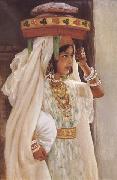 Henry d Estienne Jeune fille arabe Portant le pain (mk32) oil on canvas